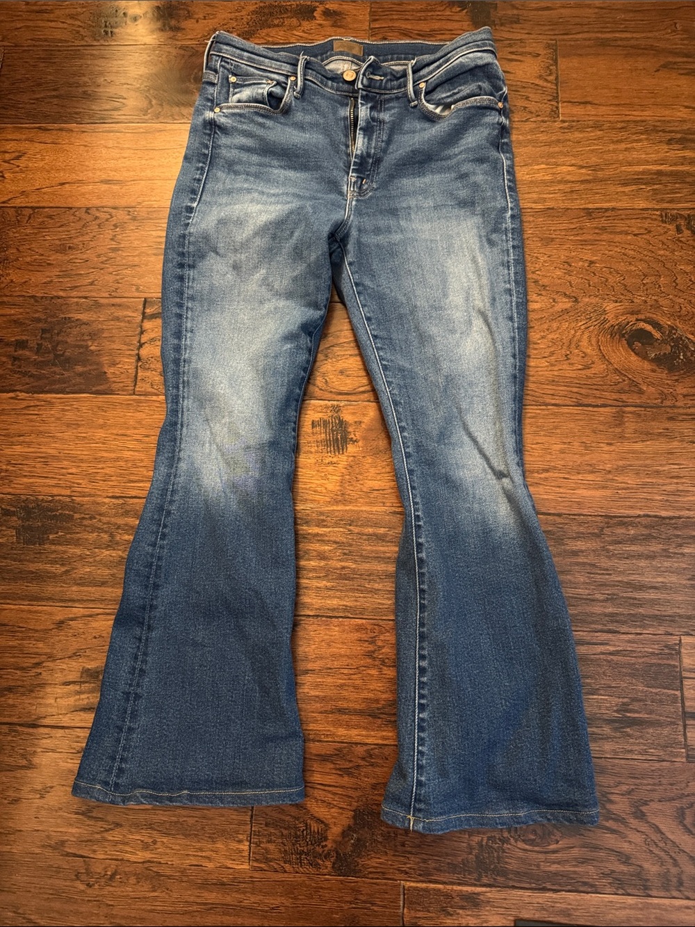 MOTHER Women's Blue Flare Jeans - Washed Indigo
